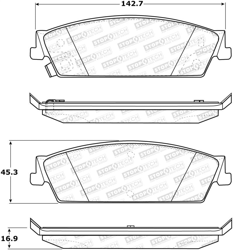 Load image into Gallery viewer, Stoptech 308.11940 ST Street Brake Pads
