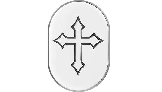 Figurati Designs FD41-AC-SS-RT Antenna Cover - Mirror Polish with Cross