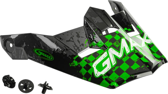G-Max Visor with Screws for MX-46Y Anim8 Helmets - Dark Silver/Green  - YS-YL