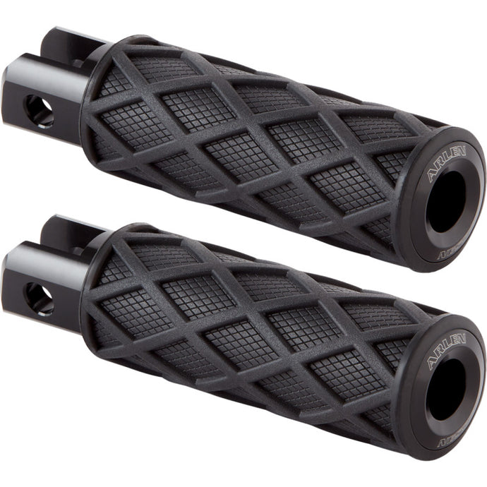 Arlen Ness 400-051 Diamond Driver Footpeg - Knurled - Black