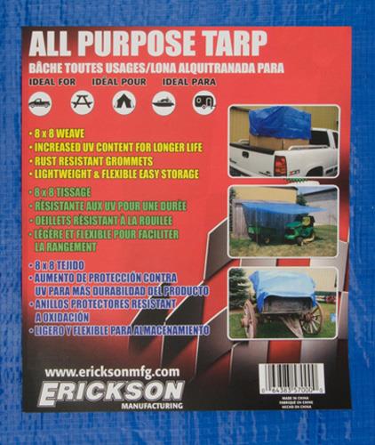 Kotap America TRA0815 Blue Poly Rip-Stop Tarp - Cut Size: 8x15ft.