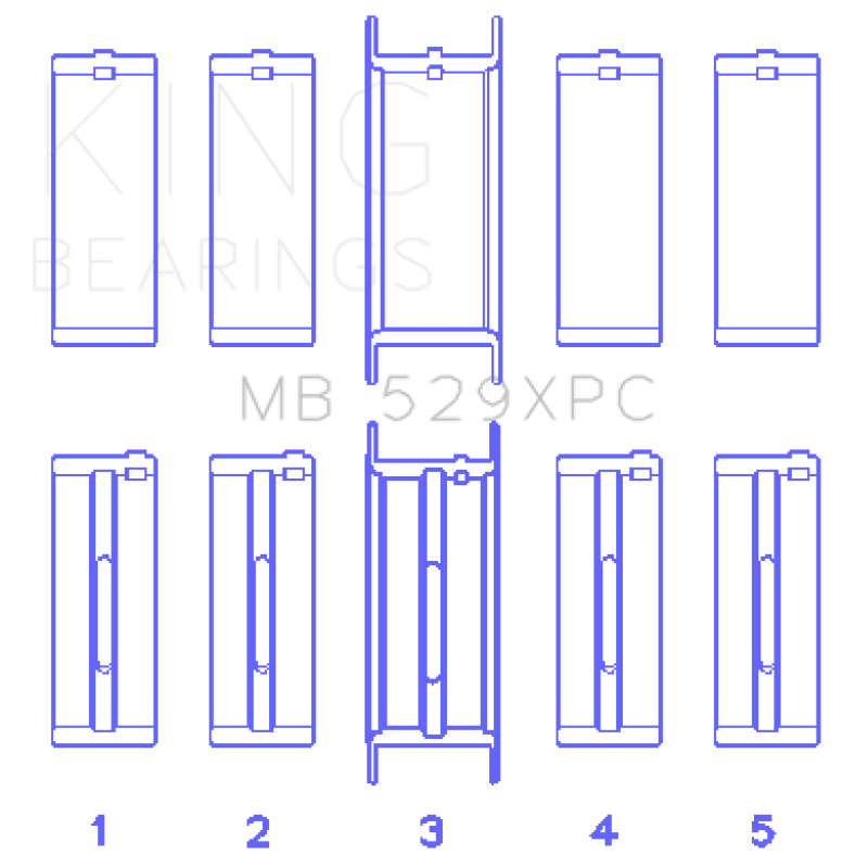 Load image into Gallery viewer, King Engine Bearings MB529XPC KING Main Bearings
