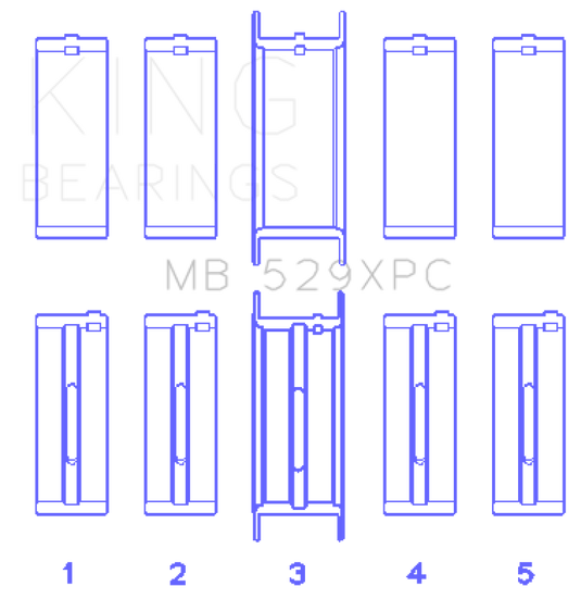 King Engine Bearings MB529XPC KING Main Bearings