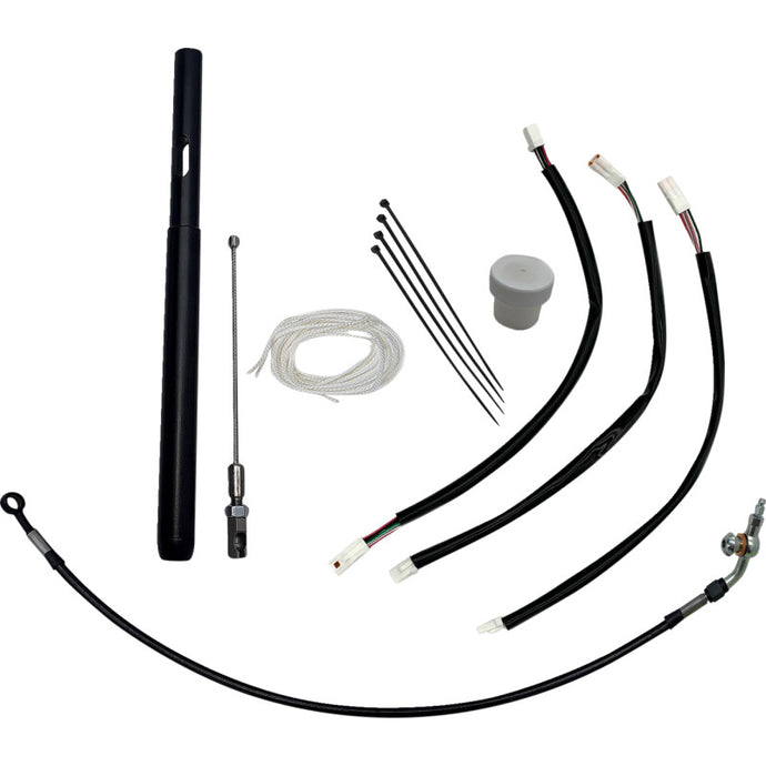 Fat Baggers, Inc. 139916-B EZ Install Handlebar Kit - Black Braided
