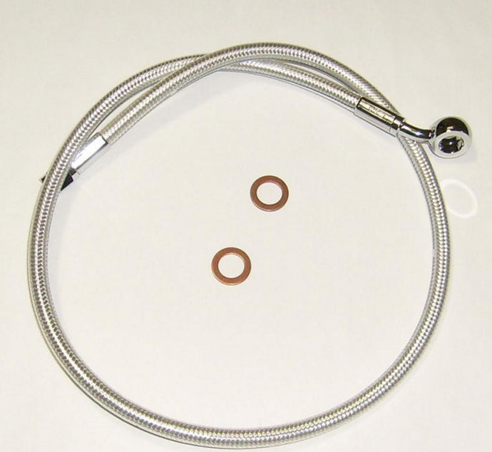 Magnum AS37123 Sterling Chromite II Designer Series ABS Front Upper Brake Line Kit - 10mm. 35deg. Banjo - 23in.