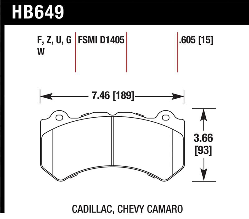 Load image into Gallery viewer, Hawk Performance HB649B.605 HAWK HPS 5.0 Brake Pad Sets
