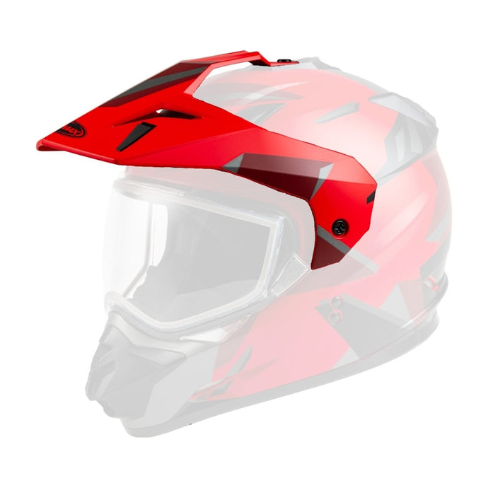 G-Max Visor with Screws for GM-11S Ripcord Helmets - Matte Red/Black