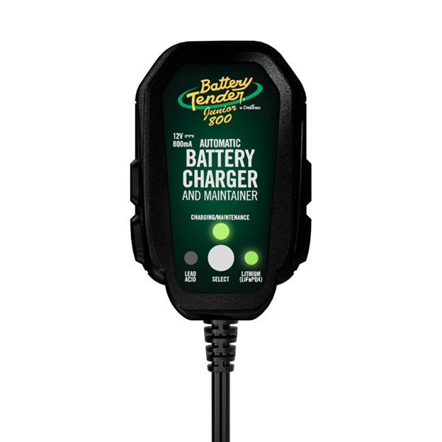 Battery Tender 022-0199-DL-WH Junior 12V 800 Selectable Lead Acid/Lithium Charger