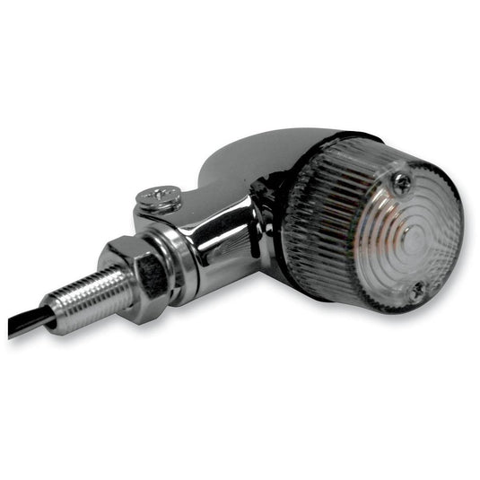 K&S Technologies 25-8331CM Chrome Aluminum Marker Lights - Round #2 with Clear Lens - Single Filament