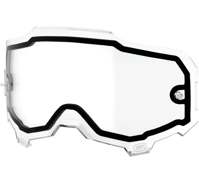 100% Replacement Lens for Armega Goggles - Dual Pane Clear