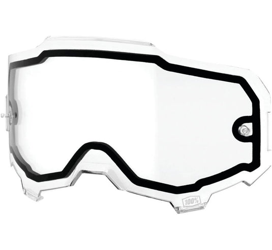 100% Replacement Lens for Armega Goggles - Dual Pane Clear