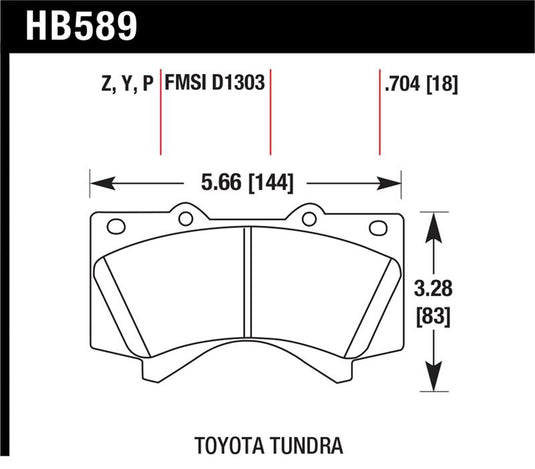 Hawk Performance HB589Y.704 HAWK LTS Brake Pads