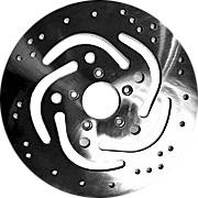 Harddrive 144314 Drilled Vented Front Brake Rotor - OEM Style S/S Polished