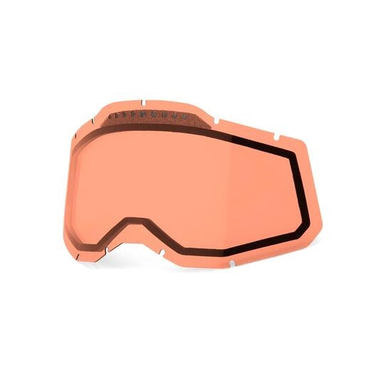 100% Replacement Dual Pane Vented Lens for RC2/AC2/ST2 Goggles -  Rose Lens