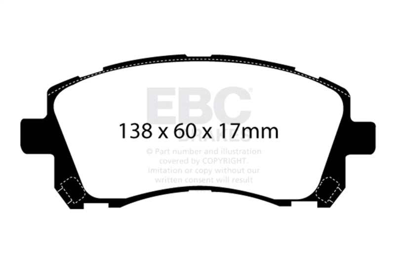 Load image into Gallery viewer, Ebc DP41134R EBC Yellowstuff Brake Pad Sets

