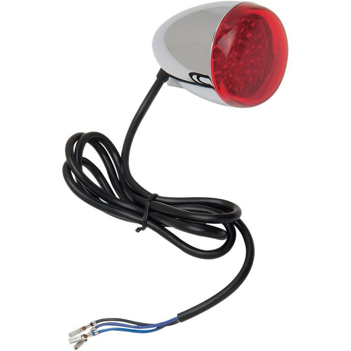 Chris Products 8500R-LED Rear Custom Signal Light Assembly - Chrome with Red LED - Stem mount