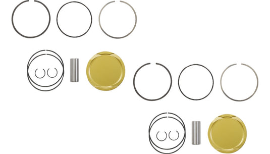 J.E. Pistons 379446 FSR Ultra Series Piston Kit - Standard Bore 92.00mm, 9.0:1 Compression