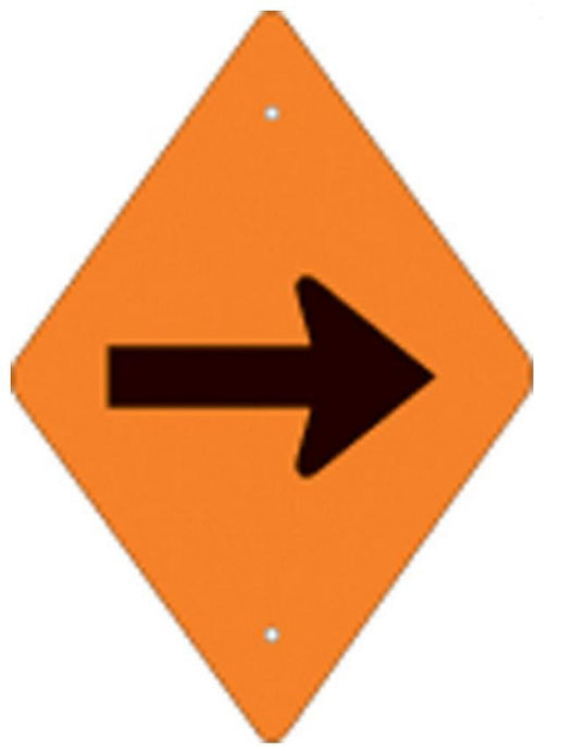 Voss 262 DA HOR 5x7in. Snowmobile Trail Sign - Horizontal Arrow (Orange)