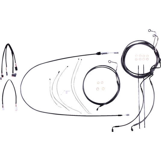 Magnum 4871211 Black Pearl Handlebar Installation Kit for 12in-14in. Ape