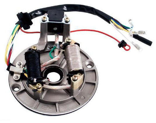 Outside Distributing 08-0200 2 Coil Magneto/Stator - 2 Male Connectors/4 Female Connectors