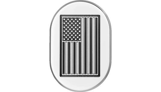 Figurati Designs FD26-AC-SS-RT Antenna Cover - Mirror Polish with Contrast Cut American Flag
