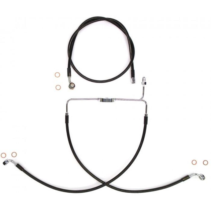 Magnum SBC1310-27 Black Coated XR Stainless Front Brakeline Kit - 27in. Upper Brake Length