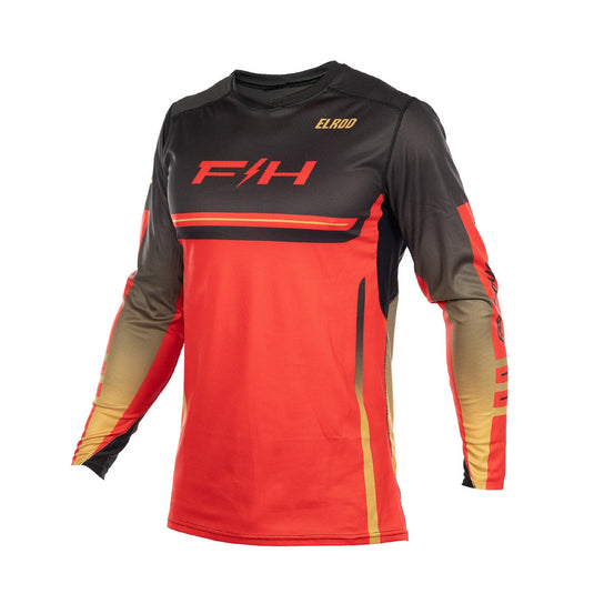 Fasthouse Elrod React Youth Jersey (X-Small, Racing Red/Black)
