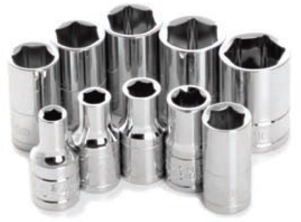 Performance Tools W36202 10 Piece 1/4in. Drive 6pt Metric Socket Set
