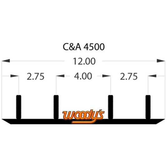 Woodys SCC-4506 Snocross Carbide Runner - 6in.