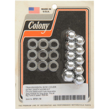 Colony 8751-19 Transmission Side Cover Kit - Acorn Style - Chrome