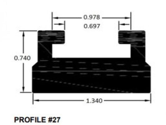 Spi 627-56-80 Slide Profile 27 - Black - 56in.