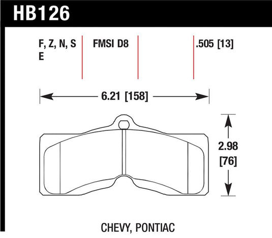 Hawk Performance HB126F.505 HAWK HPS Brake Pad Sets