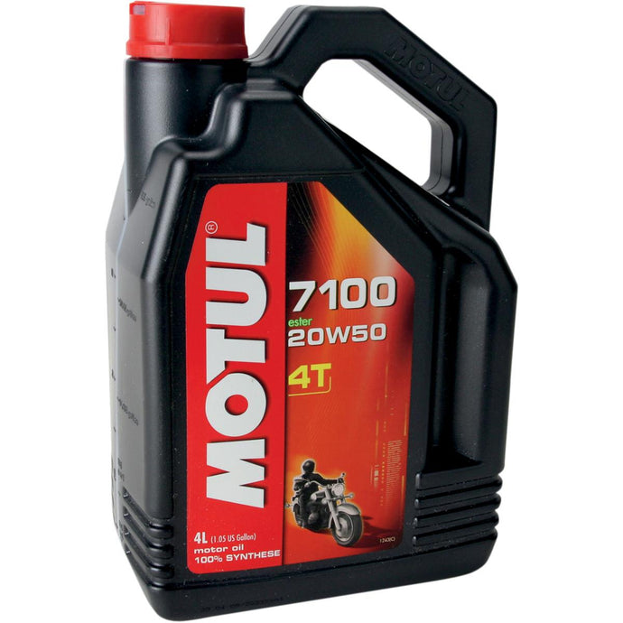 Motul 104104 7100 4T Synthetic Ester Motor Oil - 20W50 - 1gal.