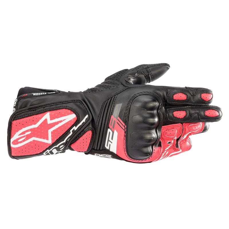 Alpinestars Stella SP-8 V3 Womens Leather Gloves Black/White/Diva Pink Black