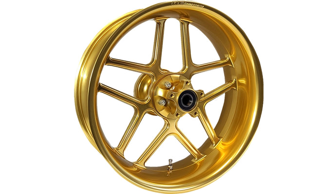 Rc Components 176-140G-RB Laguna Aluminium Rear Wheel - Single Disc - Gold - 17in. x 6.25in.