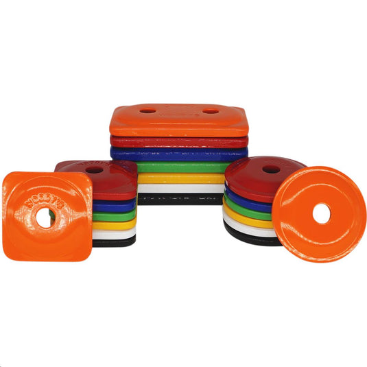 Woodys ARG-3800-48 Round Grand Digger Aluminum Support Plates - 5/16in. - Yellow (48pk.)