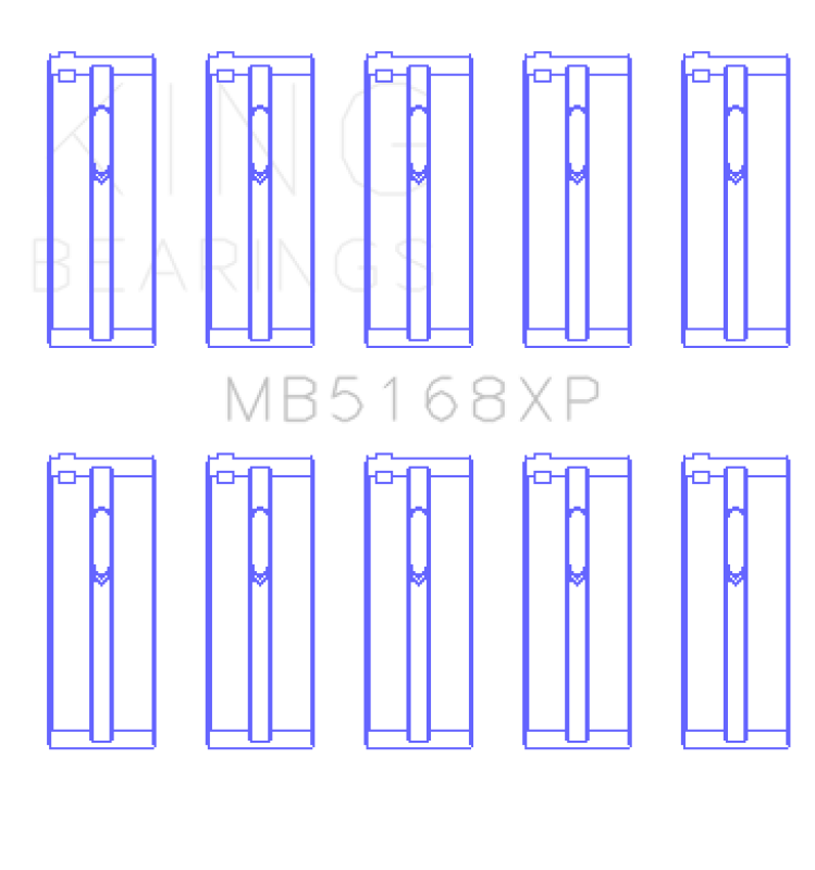 Load image into Gallery viewer, King Engine Bearings MB5168XPSTDX KING Main Bearings
