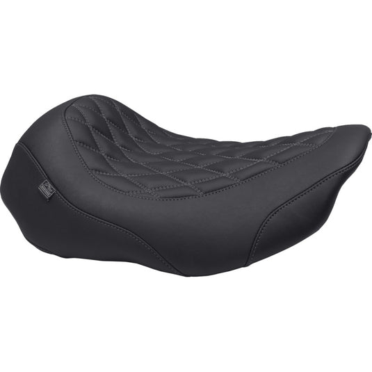 Mustang 88503GM Wide Tripper Solo Seat - Black/Gunmetal Stitching