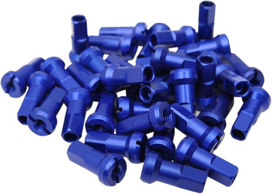 Moose Racing 24-820 MX1 Billet Spoke Nipples - 8 Gauge - Blue