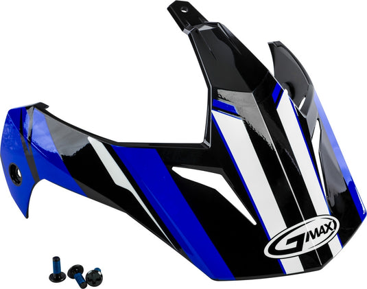 G-Max Visor with Screws for GM-11/S Helmets - Vertical Black/Blue