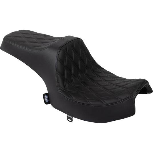 Drag Specialties 0810-2464 Predator III 2-Up Seat - Double Diamond - Black Thread (One Size Fits Most)