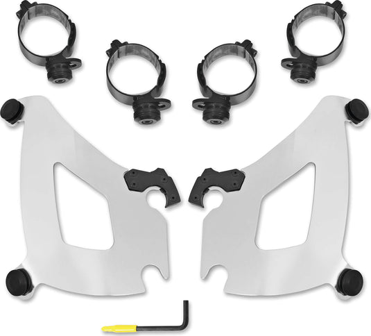 Memphis Shades MEK2045 Trigger-Lock Mount Kit for Bullet Fairing - Polished