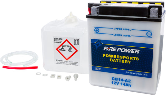 Fire Power CB14-A2 Conventional 12V Heavy Duty Battery With Acid Pack
