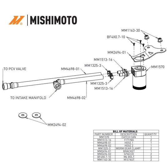 Mishimoto MMBCC-MUS4-24 MM Oil Catch Cans