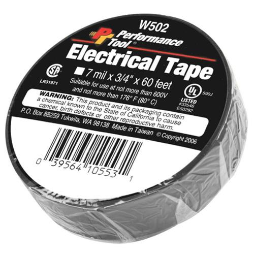 Performance Tools W502 PVC Electrical Tape - 3/4in. x 60ft.