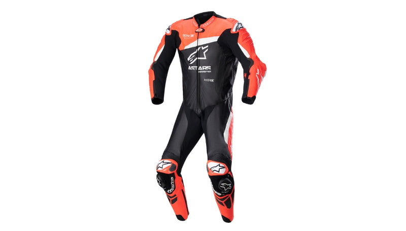 Load image into Gallery viewer, Alpinestars GP Plus V4 Leather Suit (44, Black/Red Fluo/White)
