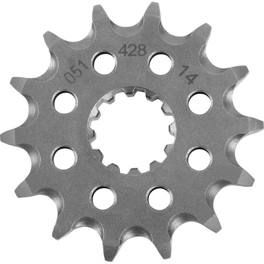 Moto-Master 610511114 Steel Front Sprocket - 14T (Natural)