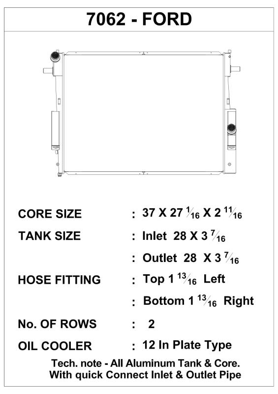 Load image into Gallery viewer, Csf 7062 CSF Radiators - Aluminum
