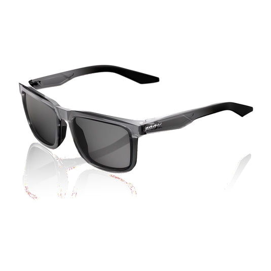 100% Blake Sunglasses (One Size Fits Most, Translucent Smoke / Smoke Lens)