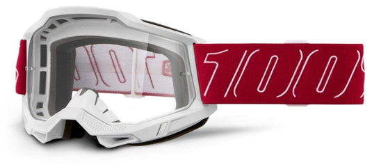 100% Accuri 2 Redline Goggles (One Size Fits Most, Redline / Clear Lens)